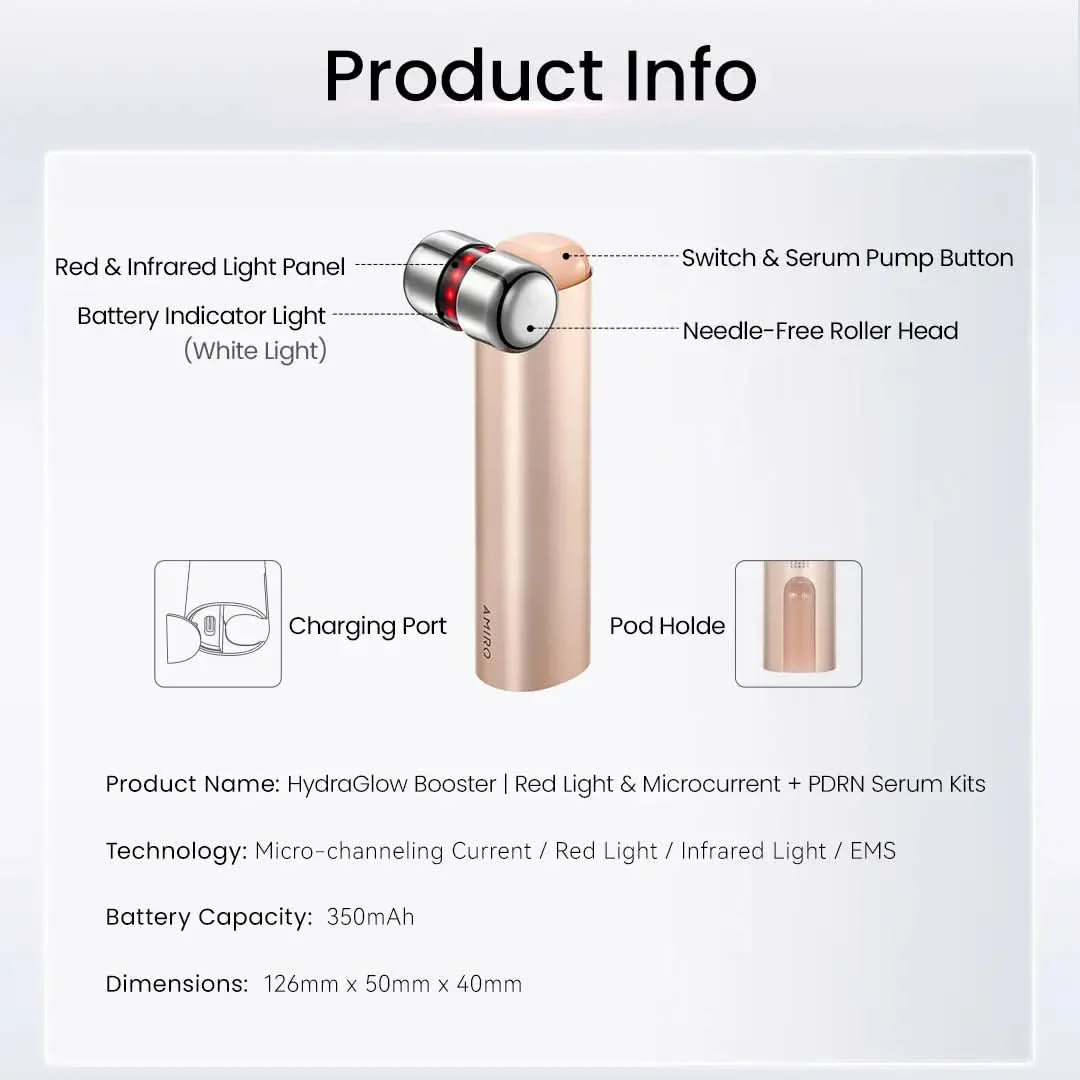 HydraGlow Booster<br><small>Red Light & Microcurrent + PDRN Serum Kit</small> - Image 14